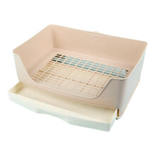 2 Layers Rabbit Cage Litter Box Potty Trainer for Guinea Pig Small Pet