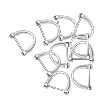 10 Pieces D Rings Keychain Horseshoe Buckles for DIY Backpacks Replace