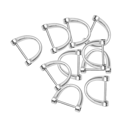 10 Pieces D Rings Keychain Horseshoe Buckles for DIY Backpacks Replace