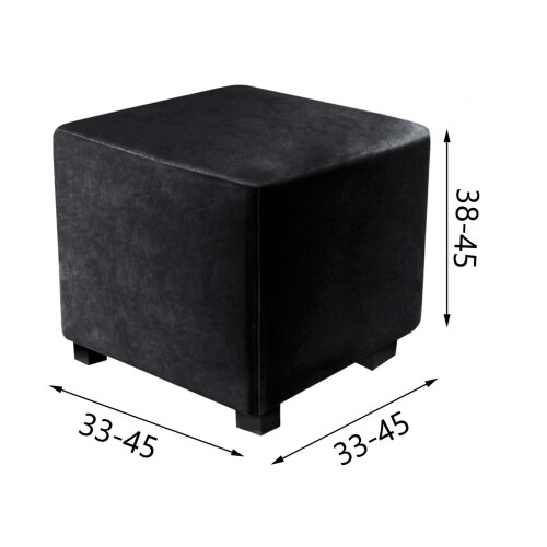 Dustproof Footrest Foot Stool Slipcover with Elastic Bottom Ottoman Co 1