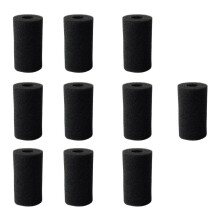 10Pcs Useful Aquarium Fish Tank Filter Sponge Pad- Black 3.5x6cm hole