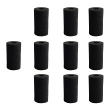 10Pcs Useful Aquarium Fish Tank Filter Sponge Pad- Black 4x8cm hole 1.