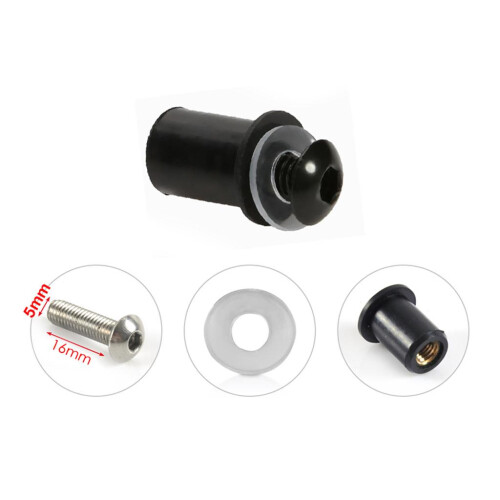 10 Pieces Universal Windscreen Windshield Bolts Screw Kit M5 5mm Bolt 1