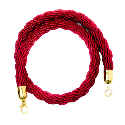 Rope Barriers - Heavy Duty Crowd Control Stanchions 1.5m Red 2