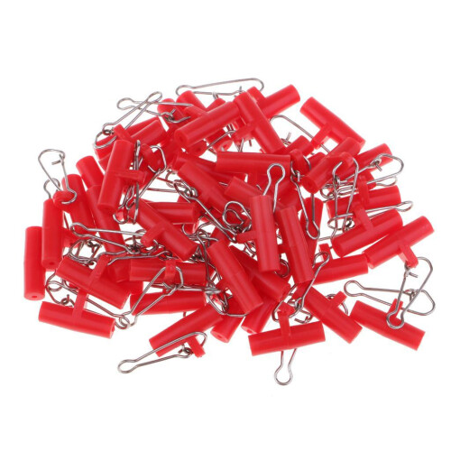 50Pcs Fishing Sinker Slides with Hooked Snap Connectors for Braid Line 2