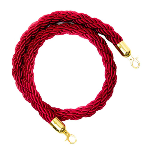 Rope Barriers - Heavy Duty Crowd Control Stanchions 1.5m Red 1