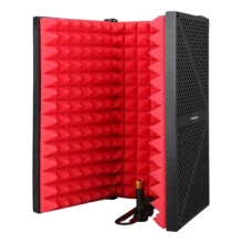 Foldable Metal Mic Isolation Shield for Microphone Recording Equipment