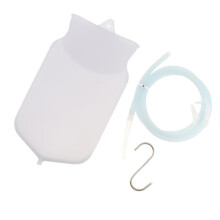 Men Women Enema Bag Kit Clean Anal Rubber Douche with Nozzle Tips Set