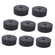 8PCS Round Soft Grey Cymbal Stand Felt Washer Replacement for Drum Kit