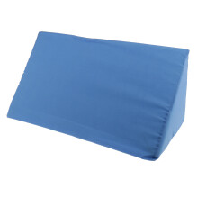 Foam Wedge Pillow Cushion Lumbar Support Zippered Cover Blue Style A