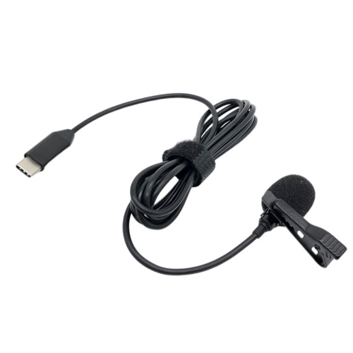 Lavalier Lapel Microphone Type C with Clip Professional Camera Intervi