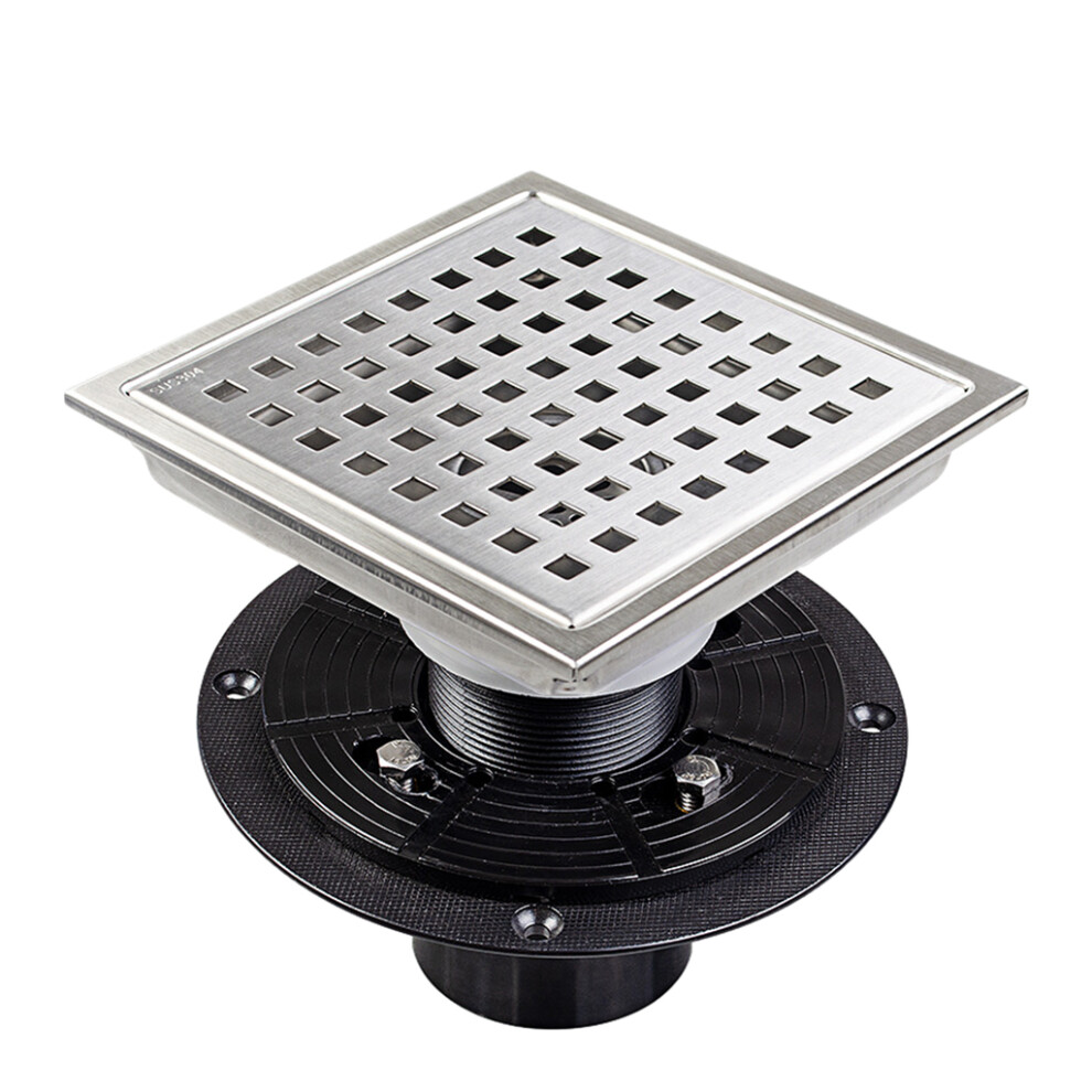 15Mm Square Shower Drain With Grate Flange Hair Strainer Shower Floor 6902696511997