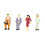 100pcs Painted Model Train Seated People Passengers Figures 1v200 B 3