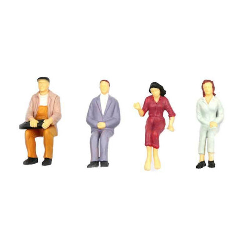 100pcs Painted Model Train Seated People Passengers Figures 1v200 B 2