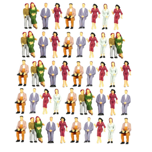 100pcs Painted Model Train Seated People Passengers Figures 1v150 B