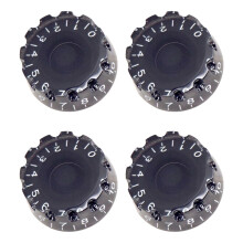 4x Guitar Knobs with Numbers Scale Bass Replacement for Electric Guita