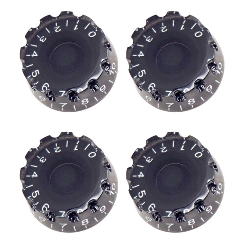 4x Guitar Knobs with Numbers Scale Bass Replacement for Electric Guita