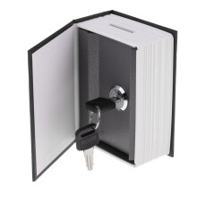 Hidden Dictionary Book Safe Security Stash with Key Metal Money Box Bl