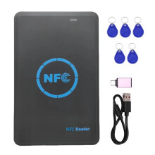 5-Band NFC Chip Reader/Writer+5XCUID Keychain 125K 13.56M Copier HID Duplicator Tag Clone ID IC Keychain Key Copy