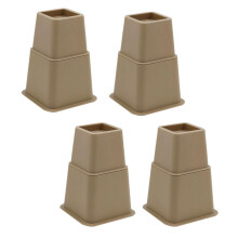 Heavy Duty Multi Height Bed Risers Bed Lifts Brown