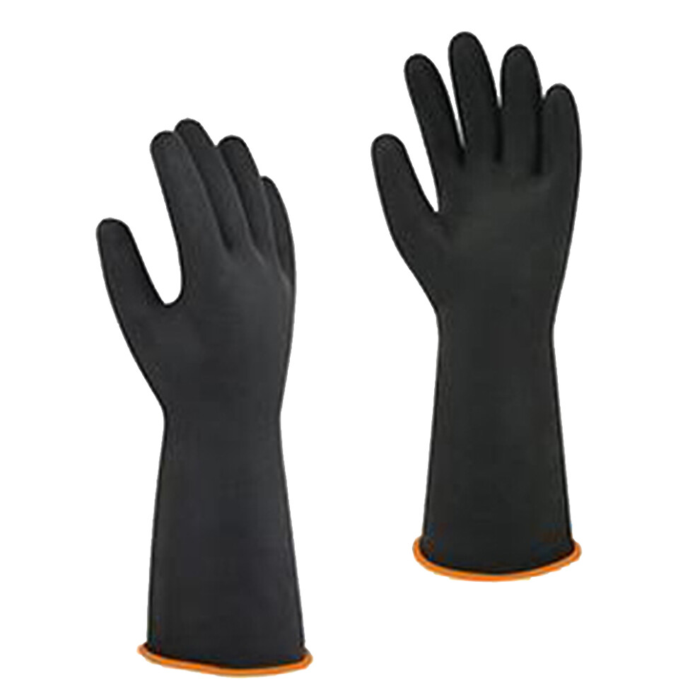 1 Pair Of Solvent Oil Resistant Nitrile Rubber Cleaning Work Gloves 35 6902696499301