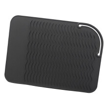 Silicone Heat Resistant Styling Station Mat for Hair Straightener Blac