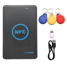5-Band NFC Chip Reader/Writer+3XCUID Keychain 125K 13.56M Copier HID Duplicator Tag Clone ID IC Keychain Key Copy