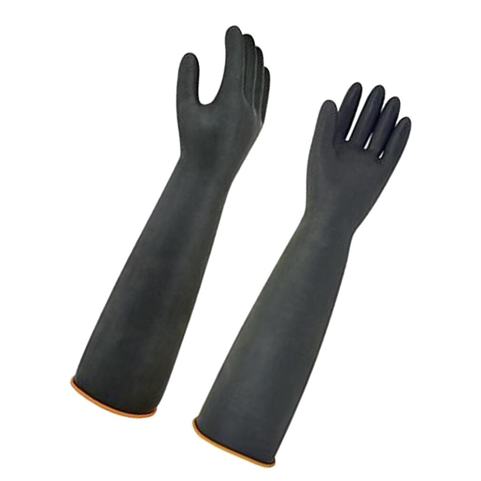 1 Pair Of Solvent Oil Resistant Nitrile Rubber Cleaning Work Gloves 55 6902696445414
