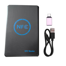 5-Band NFC Chip Reader/Writer+5XCUID Keychain 125K 13.56M Copier HID Duplicator Tag Clone ID IC Keychain Key Copy