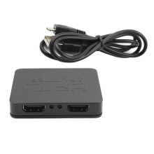 Splitter 1 in 2 Out 4K 3D Signal Amplifier 1080P for Dual Monitor bl
