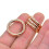 10pcs 28mm Round Spring Snap Hooks carabiner key chain key ring  golde 3