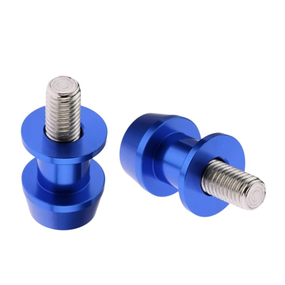2Pcs 8Mm Universal Motorcycle Cnc Swing Arm Slider Spools Blue 6902695817328
