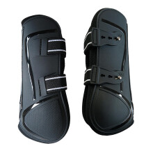1 Pair Horse Tendon Boots Jumping Guards Protection Black Front Leg L
