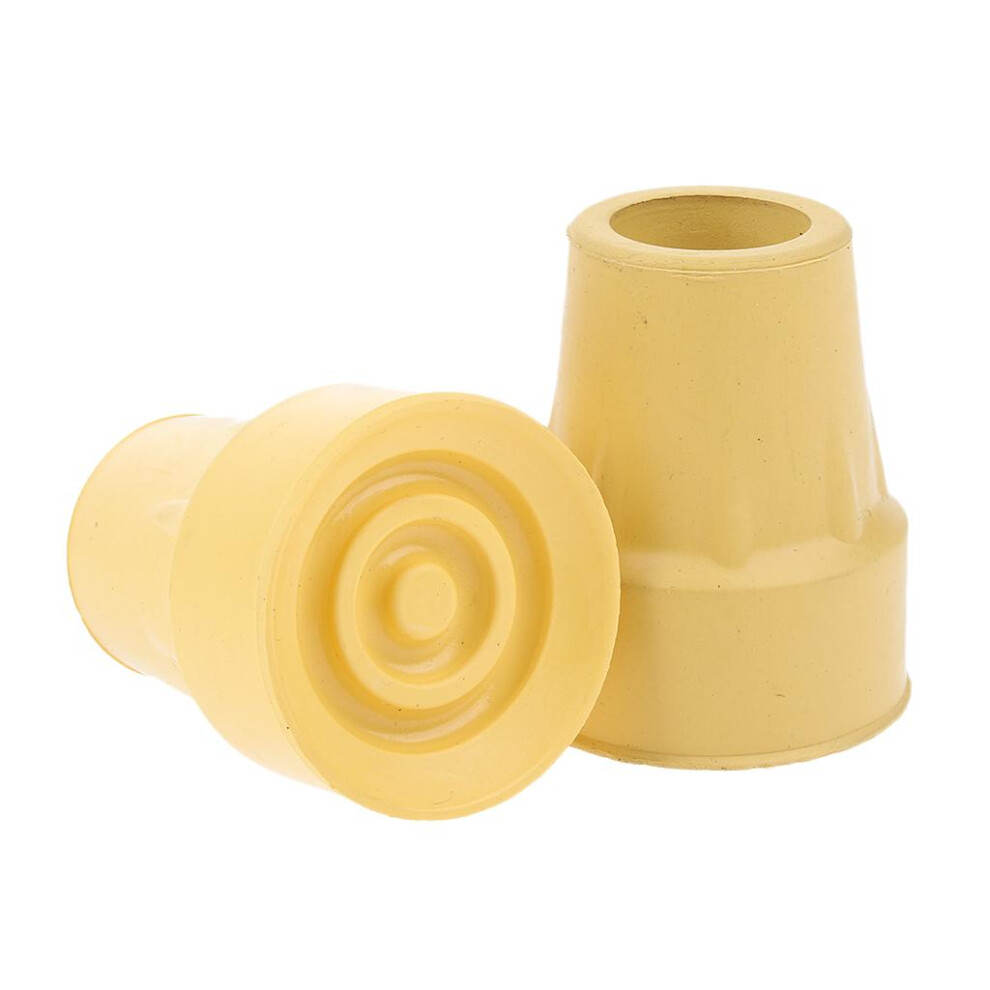 2 Pieces Anti-skid Crutch Ferrules Rubber Ends Cane Walking Stick Tips