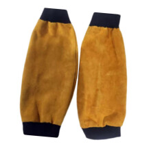 Popular Heat Resistant 19" Long Cowhide Leather Welding Sleeves Yellow