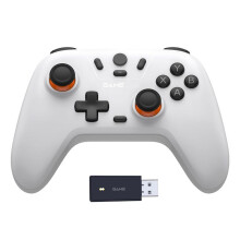 T4 Nova Lite Wireless Controller Gamepad with Hall Effect Sensor for IOS Android PC W/ Receiver White
