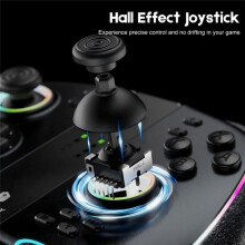 Wireless Joy-Pad Game Controller for /OLED/Lite with Programmable RGB Lights 6-Axis Gyro Turbo & Vibration