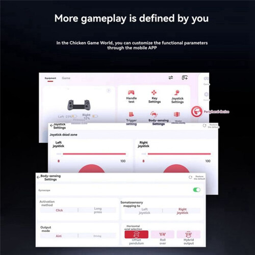 For  X5S Gaming Controller for  2 Stretch Handle Hall Effect Joystick HD  Somatosensory Gamepad A