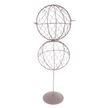 26cm Iron Wire Wreath Frame Succulent Pot Plant Holder Ball Shape with