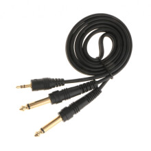 3.5mm to Double 6.5mm Adapter Male to Male Audio Cable Cord Wire 1mete