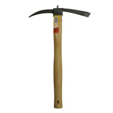 Gardening Hoe Garden Digger Tool Steel Metal Wooden Handle All Steel