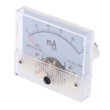 DC Ammeter Analog Panel Meter Amp Meter Current Gauge Pointer Type 0-1