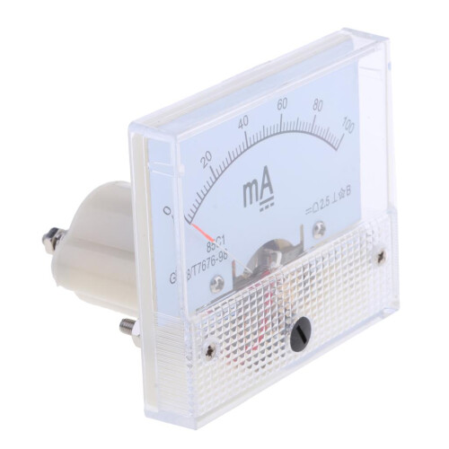 DC Ammeter Analog Panel Meter Amp Meter Current Gauge Pointer Type 0-1 2