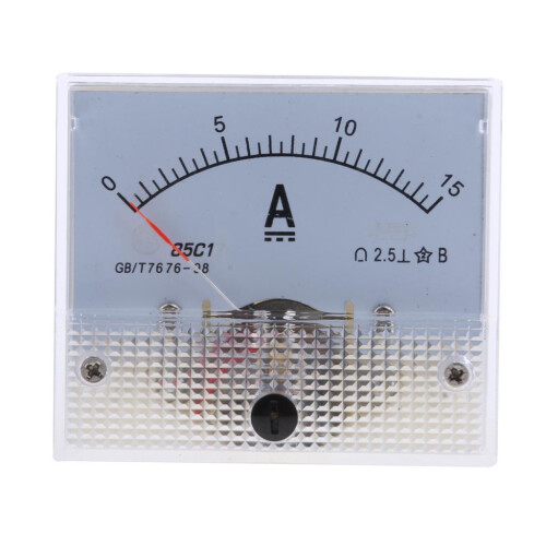DC Ammeter Analog Panel Meter Amp Meter Current Gauge Pointer Type 0-1 2