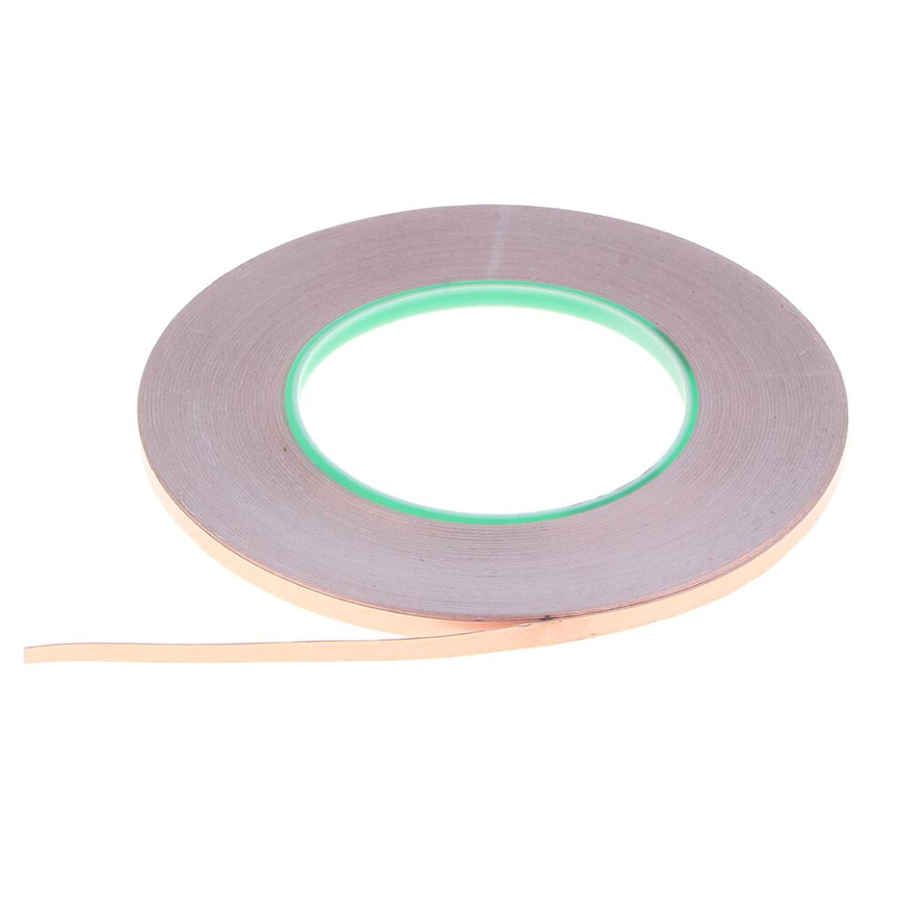 50M Copper Foil Tape W/ Double Conductive Adhesive For Emi Guitar Craf 6902696025593