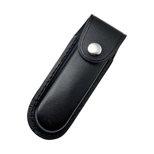 Leather Folding Blade Knife Sheath Classical Durable L Black
