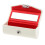 Leather Lipstick Case Holder Storage Box with Mirror for Purse White 1