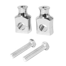 Universal Motorcycle 7/8'' / 1'' Handlebar Riser Clamp 22mm Silver