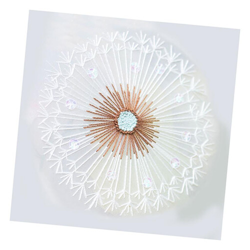 Handmade Embroidery Starter Kit with Pre-printed Pattern Dandelion