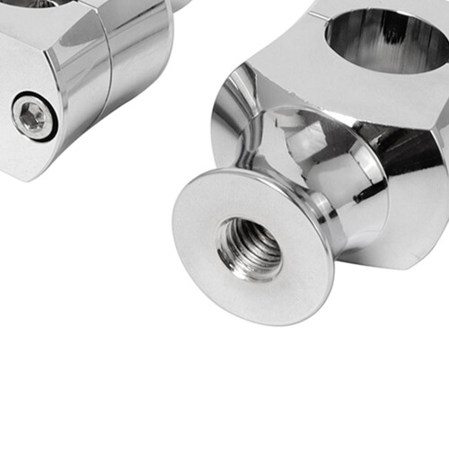 Universal Motorcycle 7/8'' / 1'' Handlebar Riser Clamp  22mm Silver 2